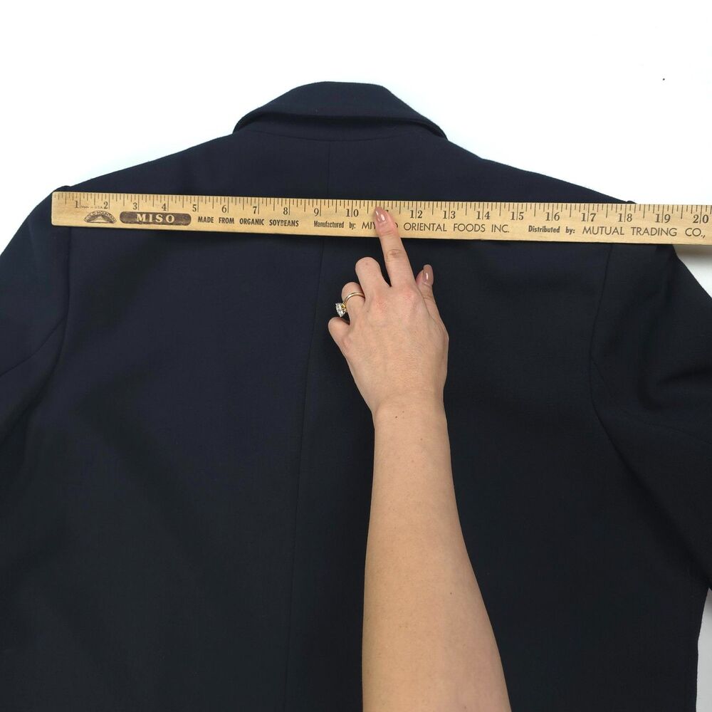 ABERCROMBIE 90s Dad Oversized Blazer Navy Old Money Quiet Luxury Preppy Academia - Picture 5 of 10